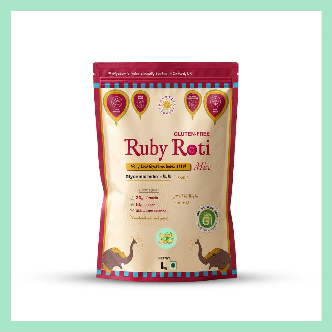 Spinach Ajwain Ruby Roti mix Atta 1 kg Pack
